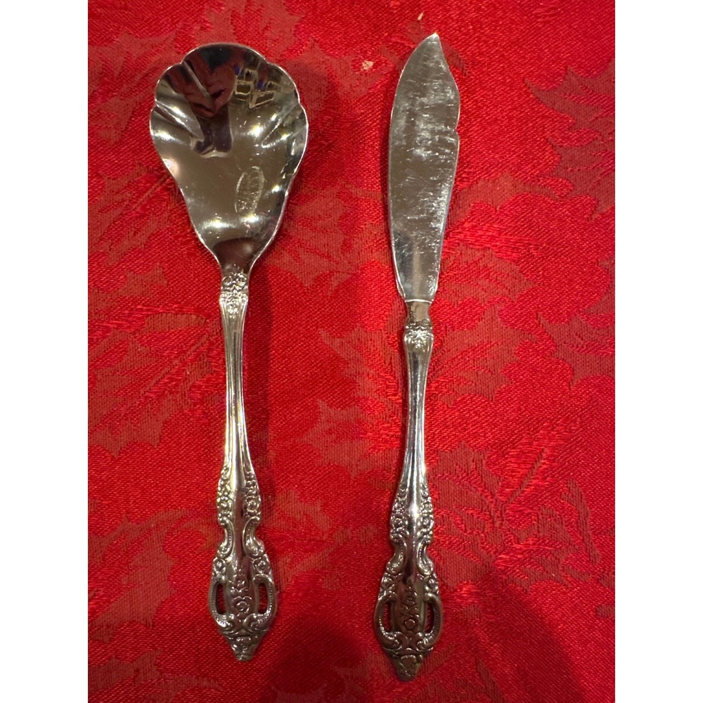Oneida RENOIR - PEMBROOKE SSS Stainless Sugar Spoon and Spread Knife